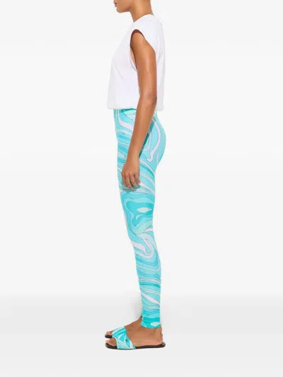 Pucci Marmo-print Leggings In Multi