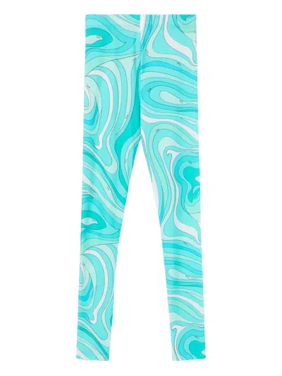 Pucci Marmo-print Leggings In Multi