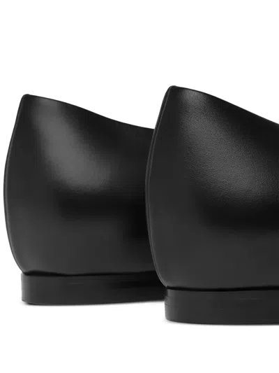 Versace Medusa Pointed Ballet Flats In Black