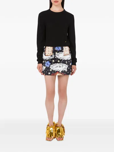 Moschino Printed Mini Skirt In Multi