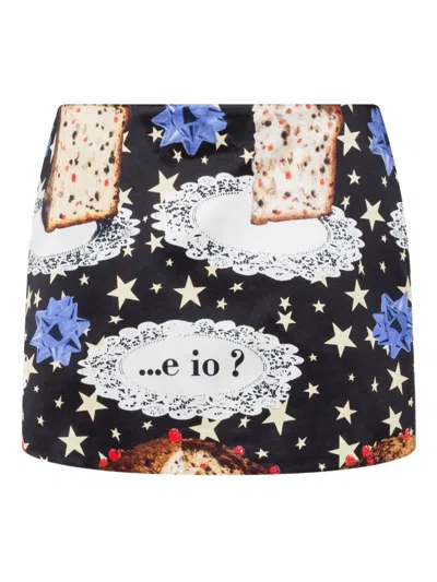 Moschino Printed Mini Skirt In Multi