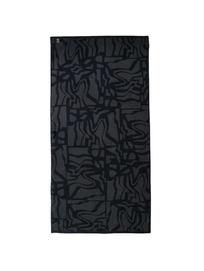 By Parra Broken Ftp Bath Towel (set Of Two) In Black