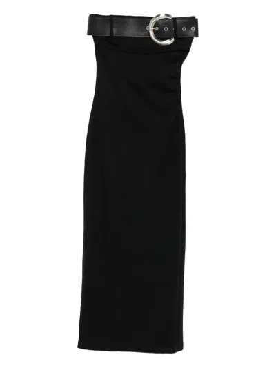 Palmatic Studio Belt-detail Strapless Maxi Dress In Black