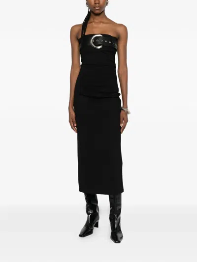 Palmatic Studio Belt-detail Strapless Maxi Dress In Black