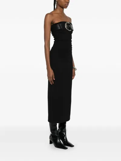 Palmatic Studio Belt-detail Strapless Maxi Dress In Black