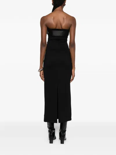 Palmatic Studio Belt-detail Strapless Maxi Dress In Black