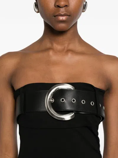 Palmatic Studio Belt-detail Strapless Maxi Dress In Black