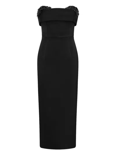 Rachel Gilbert Laira Corset Embellished Dress In Black