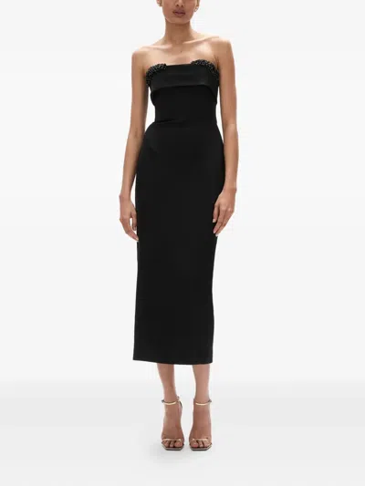 Rachel Gilbert Laira Corset Embellished Dress In Black