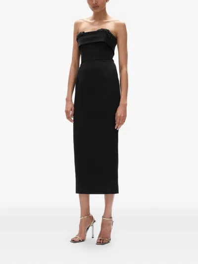 Rachel Gilbert Laira Corset Embellished Dress In Black