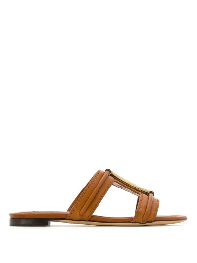 Tod's Cuoio Legg. 37b Sandalo Doppia T In Brown