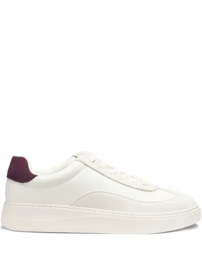 Hugo Boss Lace-up Panelled Sneakers In White