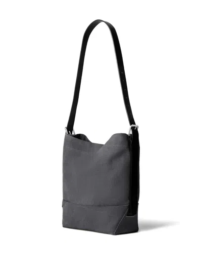 Lemaire Small Belted Tote Bag In Black