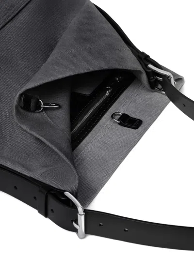 Lemaire Small Belted Tote Bag In Black