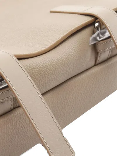 Pre-owned Loewe 2010-2025 Xs Grained Calfskin Military Messenger Bag Crossbody Bag In Brown