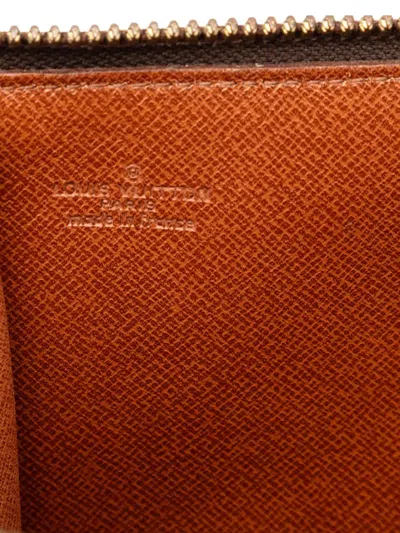 Pre-owned Louis Vuitton 1985 Monogram Poche Documents Portfolio 30 Clutch Bag In Brown
