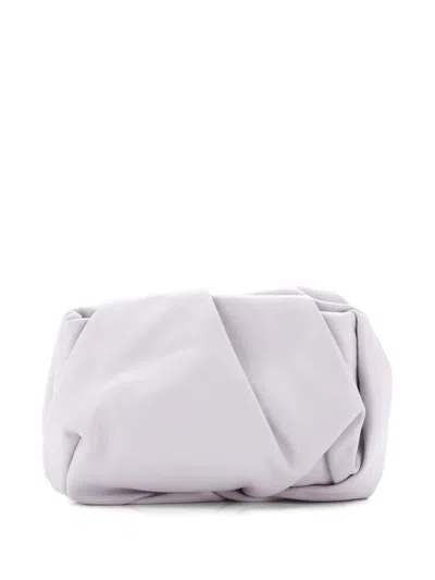 Pre-owned Burberry Rose Leather Clutch Bag In Purple