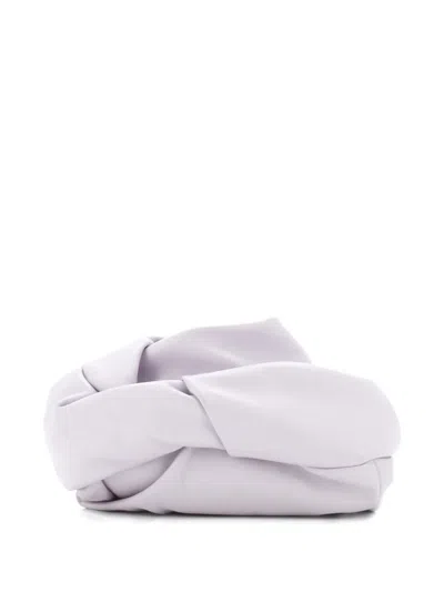 Pre-owned Burberry Rose Leather Clutch Bag In Purple