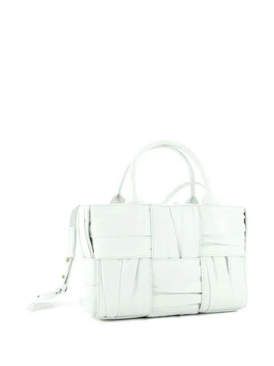 Pre-owned Bottega Veneta Arco Maxi Intrecciato Plisse Leather Mini Tote Bag In Green