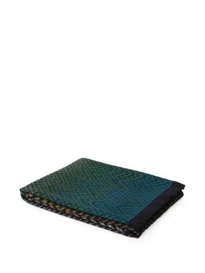 Missoni Chevron-pattern Fringed Throw In Multi