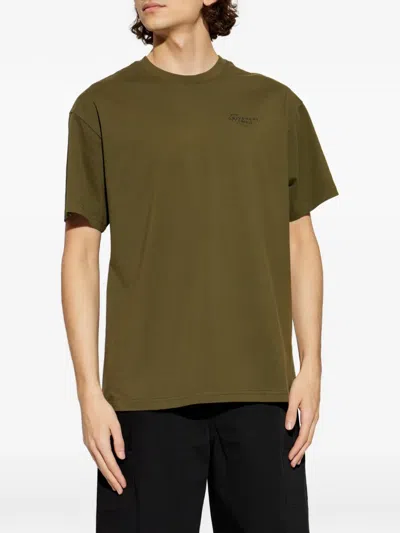 Givenchy Khaki Crewneck T-shirt In Green