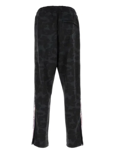A Bathing Ape Camouflage-pattern Track Pants In Black