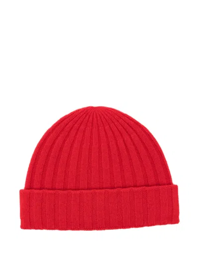 Totême Ribbed Cashmere Beanie In Red