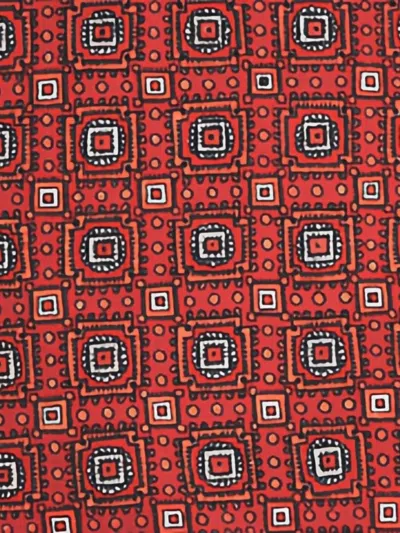 Orlebar Brown Bulldog Geometric-print Buckle-detail Swim Shorts In Red