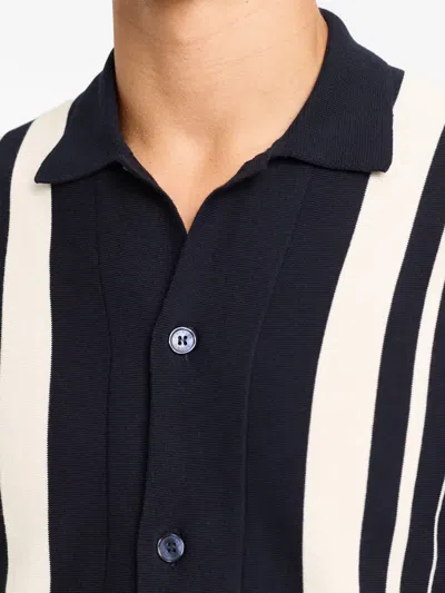 Orlebar Brown Tiernan Striped Shirt In Black
