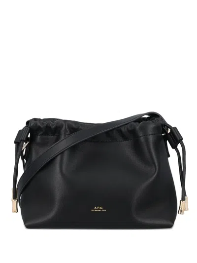 Apc Drawstring Tote Bag In Black