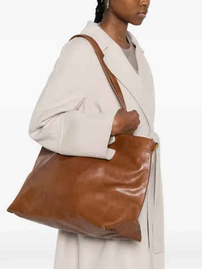 Bea Mombaers Leather Tote Bag In Brown