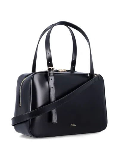 Apc A.p.c. Black Shoulder Bag With Versatile Carrying Options In Black
