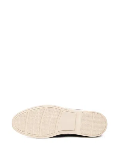 Poche Paris Shearling Trim Loafers In Gray