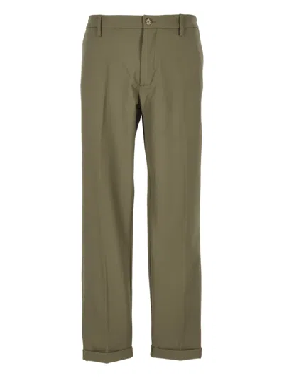 Re-hash Buttoned Straight-leg Trousers In Green