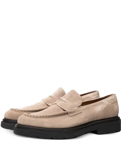 Poche Paris Panelled Cipele Loafers In Neutral