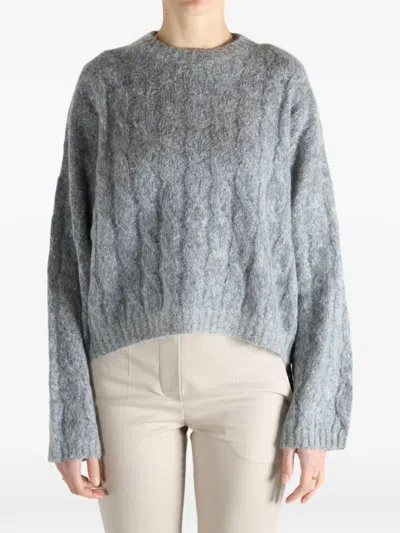 Brunello Cucinelli Cable-knit Sweater In Gray