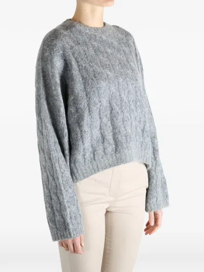 Brunello Cucinelli Cable-knit Sweater In Gray