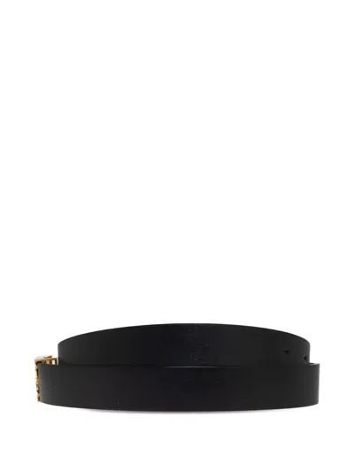 Victoria Beckham Logo-buckle Leather Belt In Brown