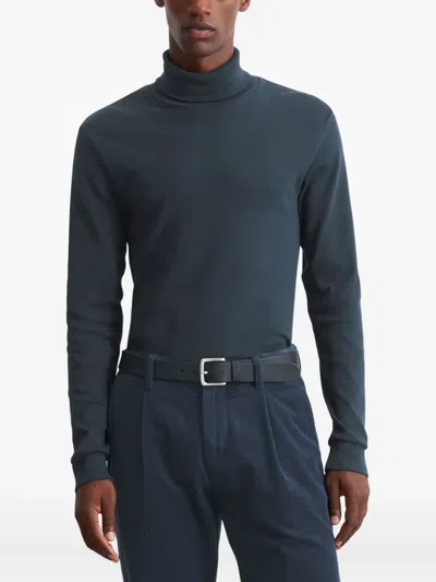 Marc O'polo Turtleneck Long-sleeve Sweater In Blue
