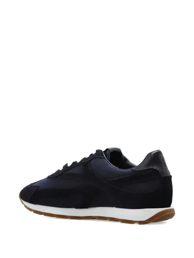 Anine Bing Lace-up Panelled Suede Sneakers In Blue