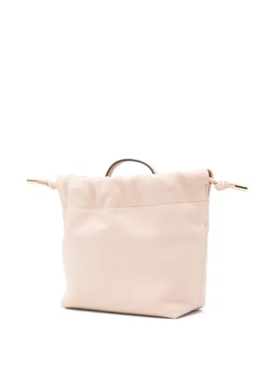 Chloé Icons Leather Bucket Bag Chain Strap Handle In Pink
