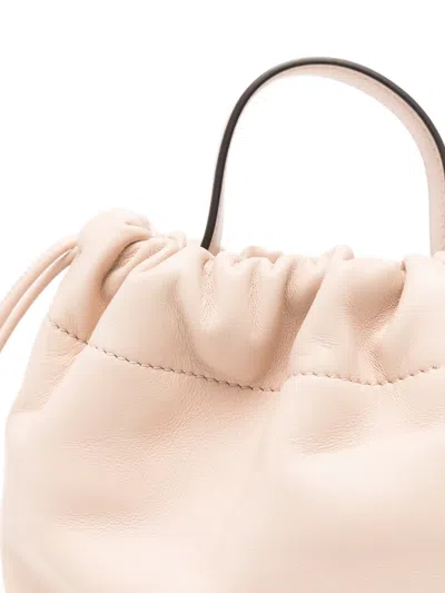 Chloé Icons Leather Bucket Bag Chain Strap Handle In Pink