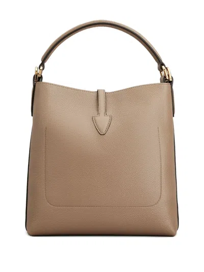Tod's Mini T Timeless Bucket Bag In Brown