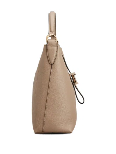 Tod's Mini T Timeless Bucket Bag In Brown