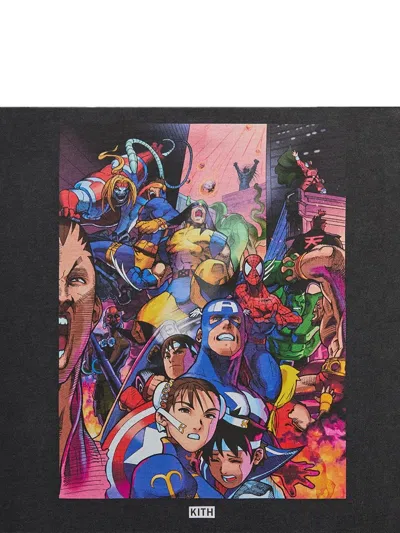 Kith Heroes Vs. Street Fighter Vintage "marvel Vs. Capcom" T-shirt In Black