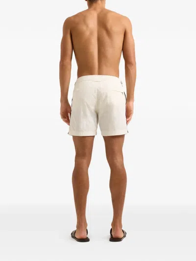 Orlebar Brown Bulldog Side-pockets Swim Shorts In Neutral