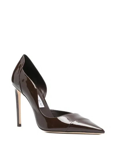 Jimmy Choo 100mm Brigitte Pumps In Brown