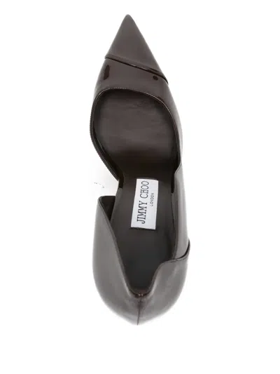 Jimmy Choo 100mm Brigitte Pumps In Brown