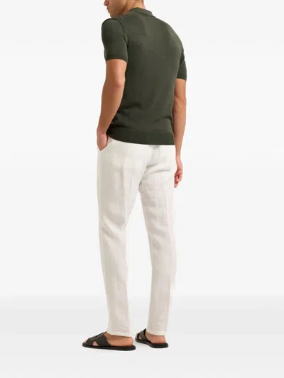 Orlebar Brown Mens Dark Herbal Green Horton 2-tone Jacquard Silk And Cotton Polo Shirt Xl In Green