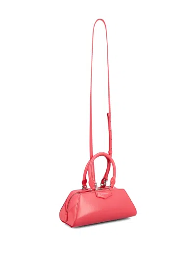 Givenchy Mini Antigona East-west Calf Leather Satchel In Pink